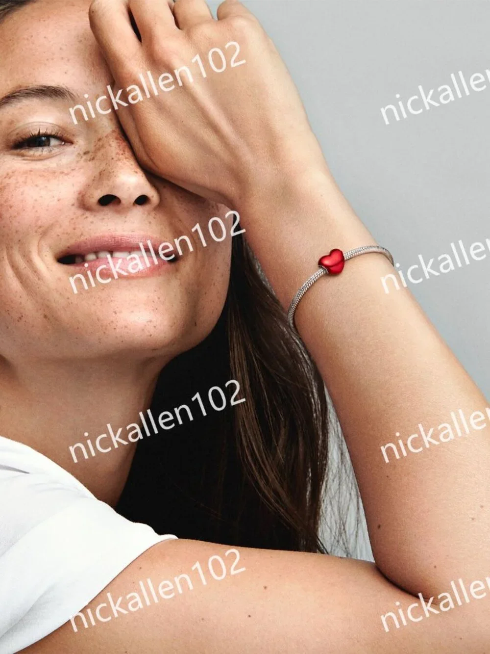 Pandora Metallic Red Heart Charm